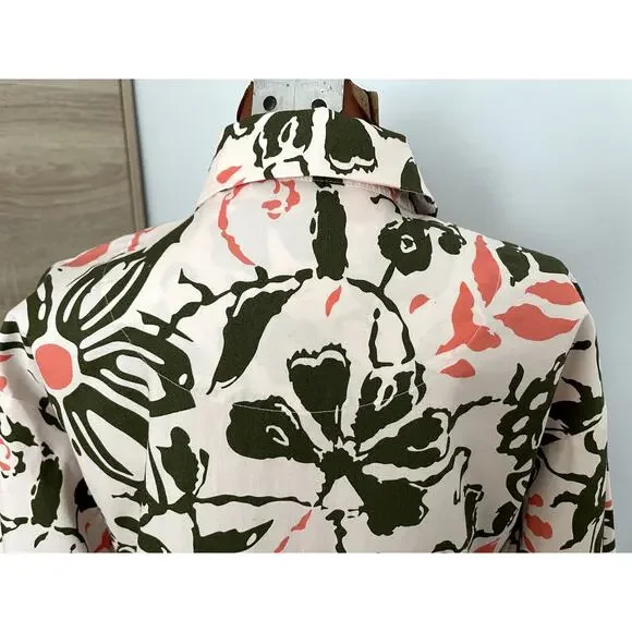 Maeve Anthropologie Sz XS Bettina Shirtdress Cotton Abstract Mini Babydoll Boho - Picture 13 of 16